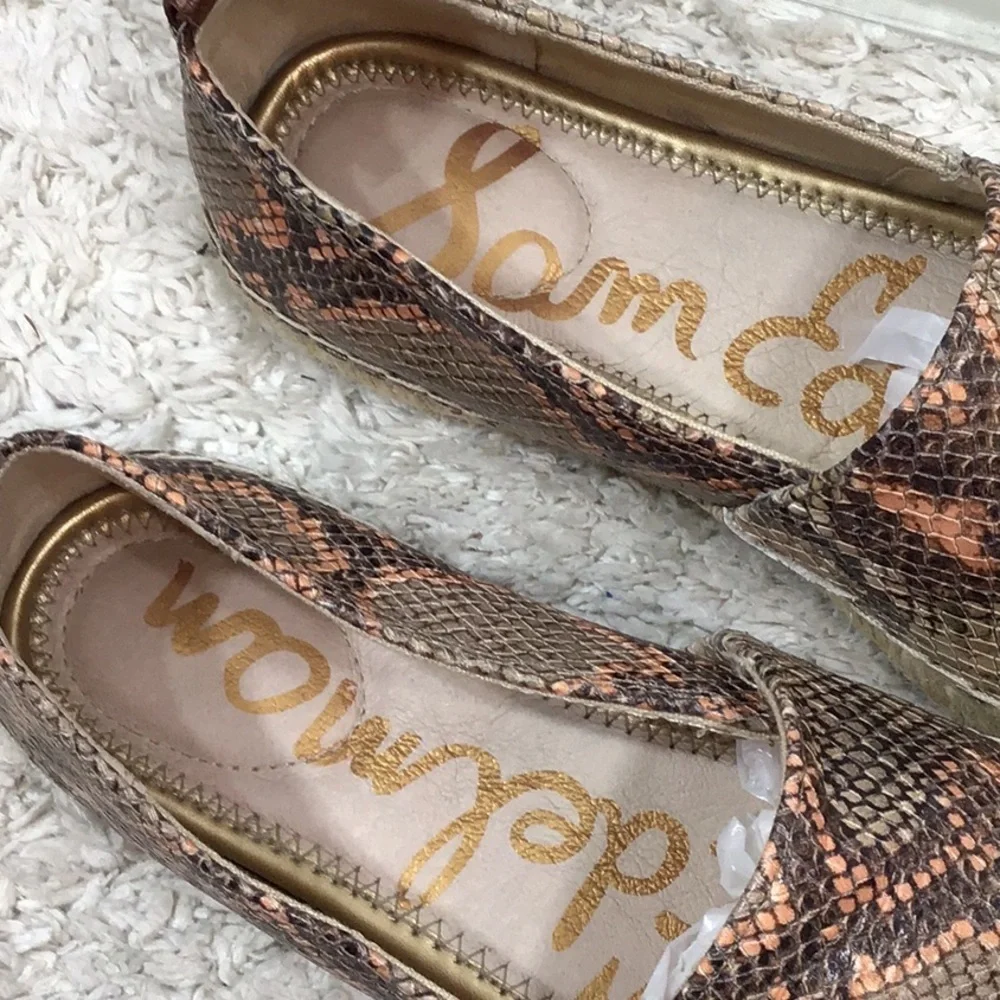 Sam Edelman leather snakeskin espadrilles 7.5